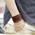 braunes rohleder armband herren manschette breitarmband uniqal sale